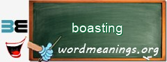 WordMeaning blackboard for boasting